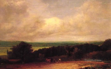 Juan Constable Painting - Escena de arado del paisaje en Suffolk Romántico John Constable